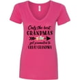 thumbnail image 3 of Inktastic Only the Best Grandmas Get Promoted to Great Grandma Women's V-Neck T-Shirt, 3 of 5