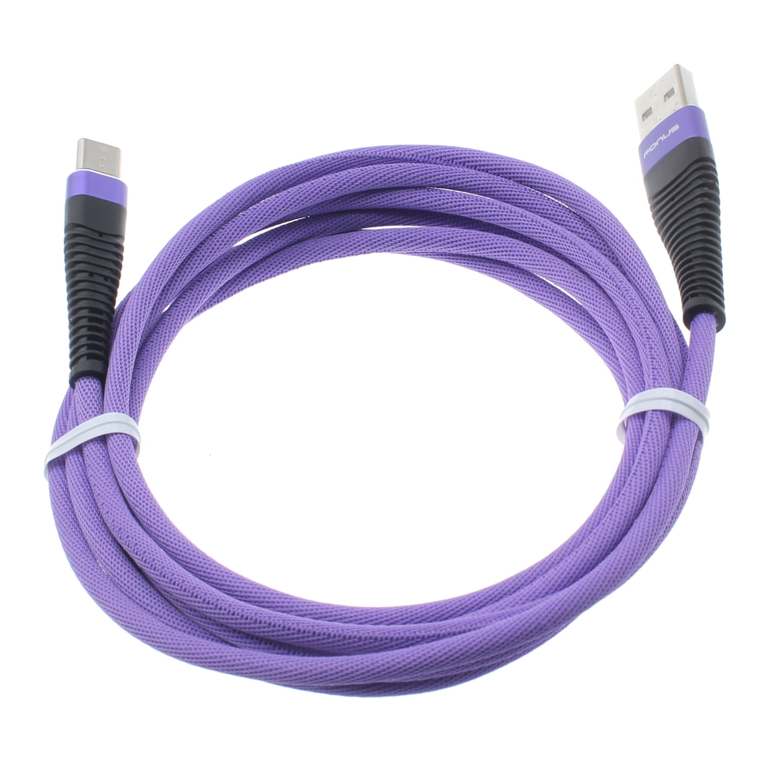GenericN3U 6FT Purple Braided Type-C Fast Charging Cable For Samsung Galaxy A01, A21, A50, A51, A71