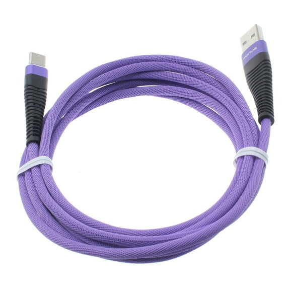 Purple 6ft USB Cable for Samsung Galaxy A14 5G Phone - Type-C Charger Cord Power Wire USB-C Long K1R Compatible With Galaxy A14 5G Model