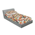 thumbnail image 2 of Ambesonne Floral Fitted Sheet & Pillow Sham Set, Vintage Natural Vibrant, Twin, Multicolor, 2 of 2
