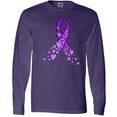 thumbnail image 3 of Inktastic Alzheimer's Awareness Purple Ribbon made of Heart Long Sleeve T-Shirt, 3 of 5