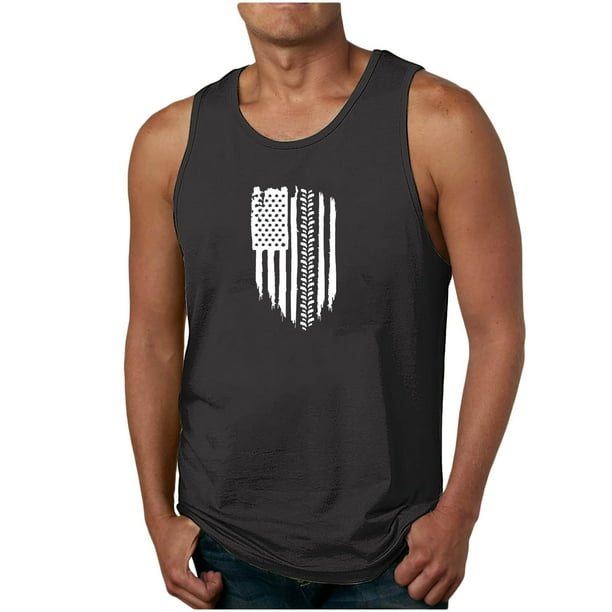 Tanques para Hombre de Verano Suelto Cuello Redondo de Algodón Poliéster Desgaste Casual, Camisa sin Mangas Deportivas de los Hombres para Diario Y Al Aire Libre