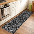 thumbnail image 2 of Runner Rug 2'x6', Dandelion Washable Non-Slip Hallway Runner Rugs, Modern Minimalist Abstract Flowers Black Bedside Rugs Floor Mats Carpet Runners for Kitchen Bathroom Laundry Room, 2 of 8