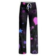 thumbnail image 6 of Hearthz Valentines Day Pajamas Women Pants Love Heart Graphic Pj Pants Women Drawstring Wide Leg Holidays Sleeping Pants Women, 6 of 7