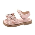thumbnail image 2 of LYHaoo Girls Sandals Trendy Sandals For Girls Summer Floral Design Adjustable Strap For Everyday Casual Wear Ideal For Ages 1 8 Pair With Dresses Sizes 6 Toddlers(12-18 Months), 2 of 7
