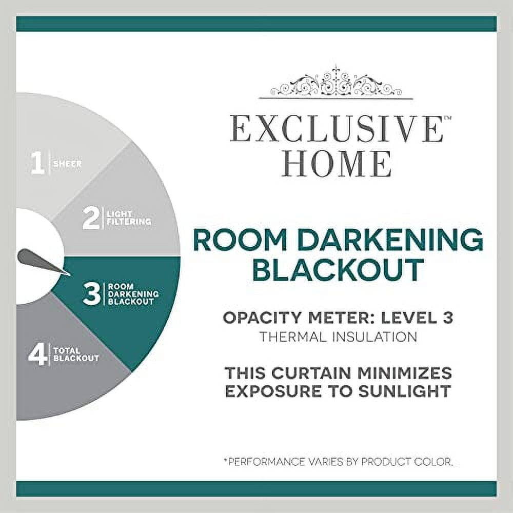 Exclusive Home Forest Hill Patio Room Darkening Blackout Grommet Top Patio Curtain Panel, 108"x96", Dove Grey