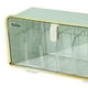 thumbnail image 3 of Organizador de calcetines y ropa interior para colgar en la pared, transparente, multifuncional, con lazos Verde, 3 of 4