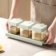 thumbnail image 6 of Giunmcul Glass Spice Jars with Airtight Lids 3.94*3.94in Kitchen Organizer for Herbs Seasonings, 6 of 6