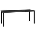 thumbnail image 1 of vidaXL Garden Dining Table Black 180x70x73 cm Poly Rattan, 1 of 4