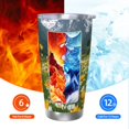 thumbnail image 6 of Daiia Mountain Daisy Meadow Printed 20oz Insulated Coffee Cup with Straw Topper, Fully Spill Proof Travel Coffee Mug, Stainless Steel Tumbler for Work Home Outdoor Car-Straw, 6 of 8