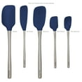 thumbnail image 4 of Tovolo Flex-Core Spatula Stainless Steel Handled Set (Set of 5) - Deep Indigo, 4 of 6
