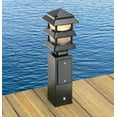 thumbnail image 3 of arlington industries gpd9b gard-n-post outdoor deck-mount light post for outlets/lamps, 9-inch, black, 3 of 5