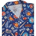thumbnail image 3 of Quad Seven Boys Pajama Set Classic Button Down Sleep Shirt and Pajama Pants Sleepwear Set 2 Piece, 3 of 7