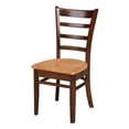 thumbnail image 4 of 36" Round Pedestal Dining Table with 2 Emily Chairs - 3 Piece Set Pecan, 4 of 7