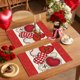 thumbnail image 5 of Manteles individuales de poliéster, decoraciones navideñas, manteles individuales con temática de San Valentín, manteles individuales para fiestas, decoraciones de Halloween, decoración de otoño, deco, 5 of 6
