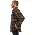 thumbnail image 3 of Bass Creek Outfitters Men's Plaid Bonded Winter Fleece Shirt Jacket, Sizes M-2XL, 3 of 13