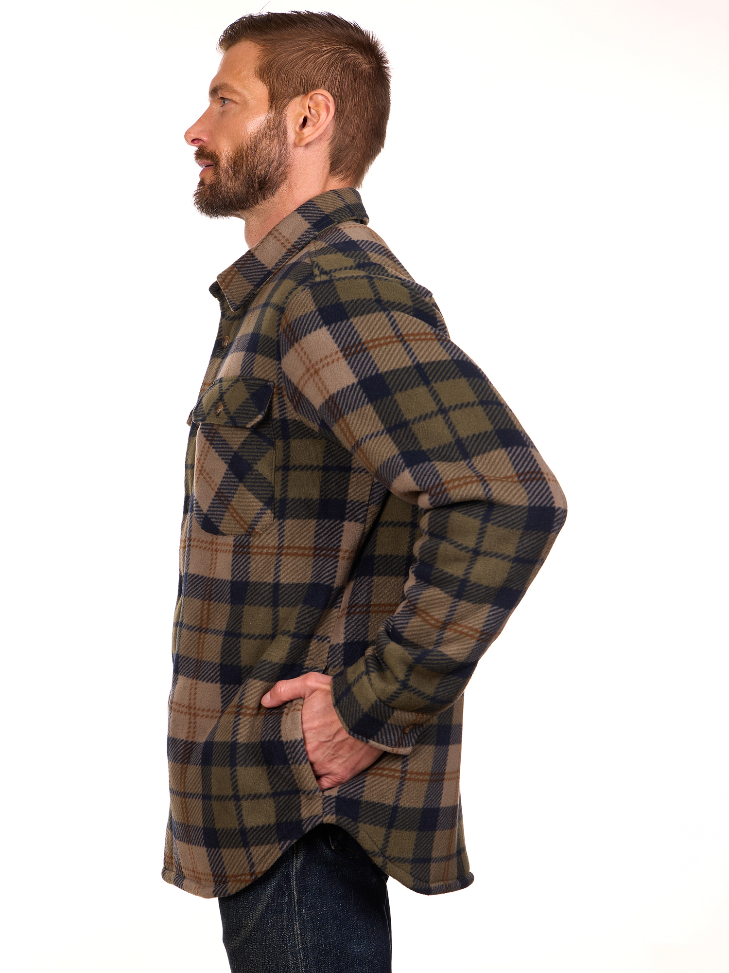 Bass Creek Outfitters Men's Plaid Fleece Shirt Jacket photo 3