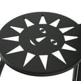 thumbnail image 5 of DecMode 18" x 18" x 24" 3 Tier Black Metal Folding Plantstand with Sun Face Cutouts, 5 of 10