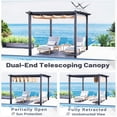 thumbnail image 7 of MELLCOM Retractable Pergola 10x13 ft, Dual Adjustable, UV Protection, Durable Aluminum Frame, Locking Straps and Screws for Backyard Deck, Khaki, 7 of 7