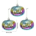 thumbnail image 3 of Edgergery 3PCS Halloween Tree Pumpkin Ball Ornaments,3.15 Inch Mini Hanging Decorations Pumpkin Ball with Rope Plastic Night Halloween Decor for Small Tree,Holiday,Party, 3 of 5