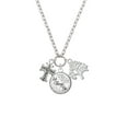 thumbnail image 2 of Delight Jewelry Silvertone Scroll Cross with Antiqued Decoration Let Things Go Fall Zoey Charm Necklace, 28", 2 of 4