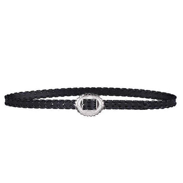 Women PU Leather Belts Ladies Vintage Black Waist Belt for Pants Jeans Dresses New