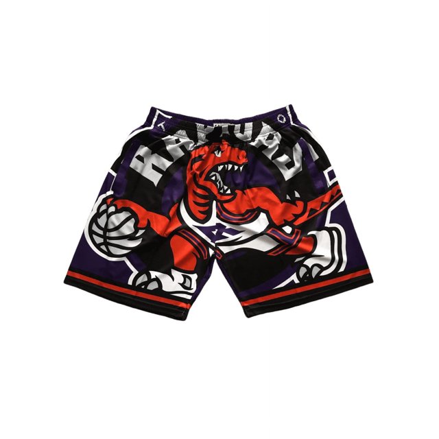Raptors Retro Full Embroidered Zipper Pocket Pants, Basketball Dense Embroidered Shorts, Basketball Training Pants-HAPDEN