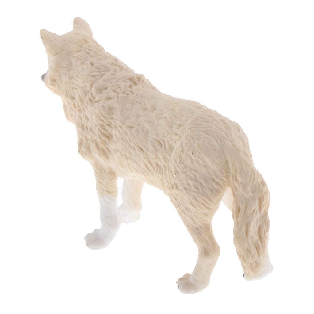 Details about   Hand Painted Animal Model Figures Kids Educational Props Table Decor White Wolf 