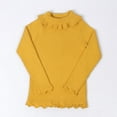 thumbnail image 2 of Gubotare Toddler Sweater Baby Girls Knit Sweater Ruffle Long Sleeve Crewneck Sweaters Toddler Solid Color Pullover Kid Tops Size 4T 5T (Yellow,4-5 Years), 2 of 7