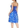 thumbnail image 3 of HAPPY BAY Women's Summer Boho Smocked Mini Swing Beach Dress Tube Top Strapless Dresses for Women L-XL Aqua, Floral, 3 of 4