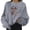 Grey, variant on Trendfront Womens Butterfly Graphic Sweatshirts Crewneck Long Sleeve Slogan Print Oversized Fit Casual Fall Pullover Tops