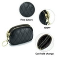 thumbnail image 3 of Titular de la tarjeta de crédito RFID para mujer pequeña cartera de cuero con cremallera con llavero extraíble, 3 of 5