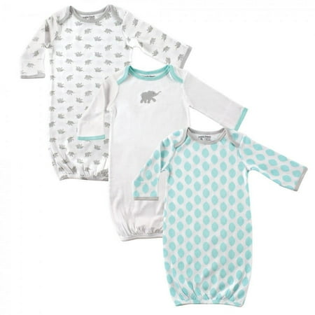 UPC: 0660168330151 | Luvable Friends Baby Unisex Cotton Gowns  Elephant  0-6 Months