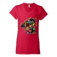 thumbnail image 3 of Dean Russo The Only Person Dog Lover Women's Standard V-Neck Tee, Red, X-Large, 3 of 6