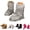 Black, variant on Women's Furry Boots Winter Mid Calf Snow Boots Fleece Lined Booties Fashion Flat Slip Indoor Outdoor Shoes Brown 7