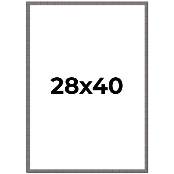 28x40 Frame Blue Kingsley Pewter Solid Wood Picture Frame Width 0.75 Inches |Interior Depth 0.5
