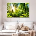 thumbnail image 2 of Elephant Stock Forest Sunshine Wall Art - Horizontal Canvas Wall Art - Living Room Wall Decor - Wellness Canvas - Black And Blue Decor - 48" x 32", 2 of 8