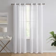 thumbnail image 4 of Tahari  Home Butler Grey Woven Sheer Grommet Curtain Panel Pair - 38"x84" Antarctica, 4 of 5