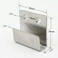 thumbnail image 5 of U-Shape Corner Brackets Silver Stainless Steel Hanging Hook, 5 of 7
