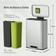 thumbnail image 2 of EKO Bote de basura cocina para reciclar 25+20L Madison doble compartimento bote de basura grande bote de basura doble resistente a huellas bote basura cocina, 2 of 5