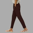 thumbnail image 2 of YDFCWXW Womens Pull On Soft Brushed Fleece Casual Jogger Sweatpants with Pockets for Women Coffee, L, 2 of 9