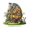 thumbnail image 2 of Tyidzon Easter Bunny Castle 2D Living Room Study Display Cabinet Desktop Decoration, 2 of 7