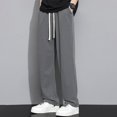 thumbnail image 1 of Warm and Comfortable Men's Korean Style Waffle Track Pants for All Seasons, 1 of 10