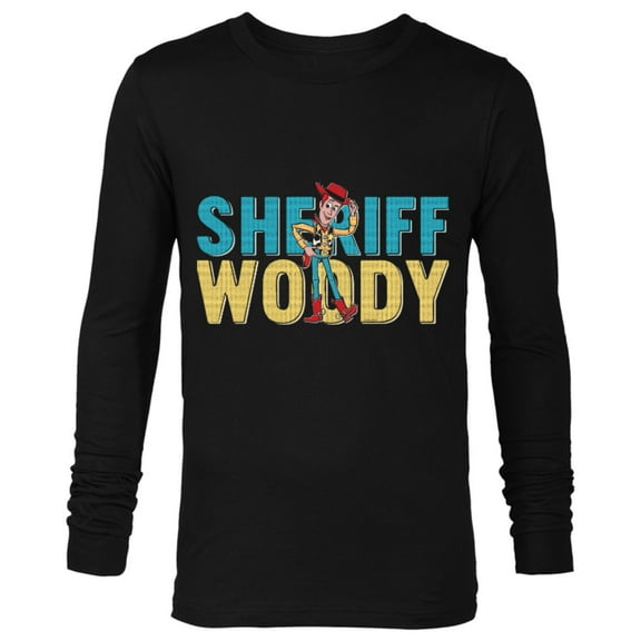 Disney and Pixar’s Toy Story Sheriff Woody - Long Sleeve T-Shirt for Men - Customized-Black