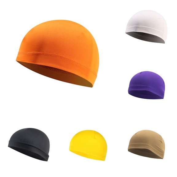 XIAOCHA Stretch‑Fit Skull Cap for Men Solid Hats Outdoor Fall‑Winter Toque,Orange