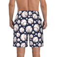 thumbnail image 3 of Kdxio Cute Basebal Pattern Mens Casual Shorts - Drawstring Summer Beach Sports Shorts for Men, 3 of 9