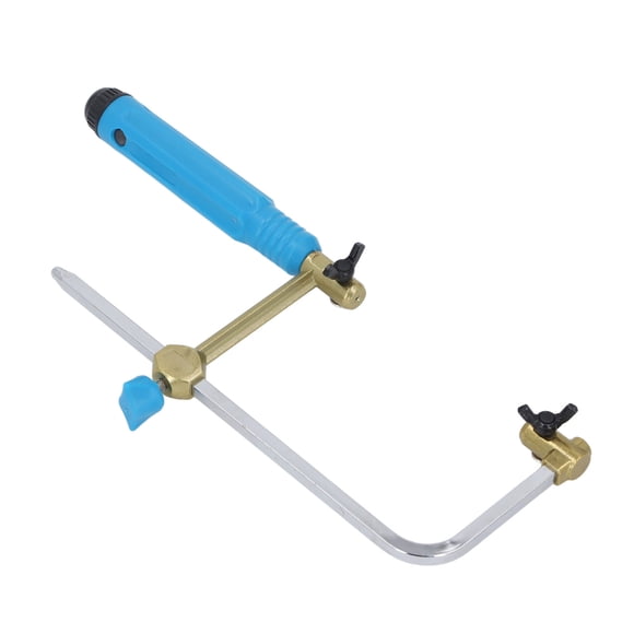 Metal Coping Saw, Labor Saving Professional Shock Resistant Woodworking Coping Saw High Carbon Steel and ABS with 8pcs Cutters for Wood