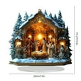 thumbnail image 3 of dajkiuy Nativity Scene Acrylic Figurines, Table Home Statue Decoration, for Christmas Home Easter Valentines Day Decorations, 3 of 5