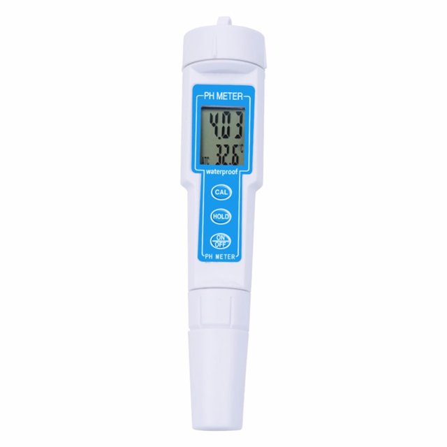 Jadeshay Probador de Agua Monitor de Calidad de Agua Digital PH/Temp Tester ±0.1pH Medidor de Prueba portátil de Alta precisión(Azul)