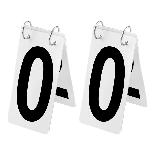 GOGO 2 Sets Tennis Score Keepers, 2.5 x 5 Inch, Black Number 0-9 Double Sides